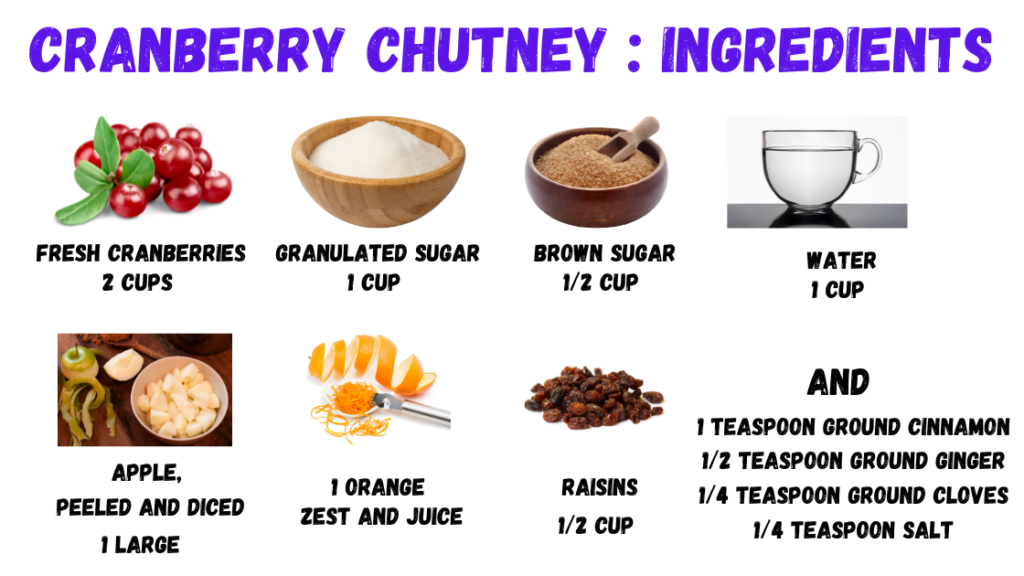Cranberry Chutney : Ingredients